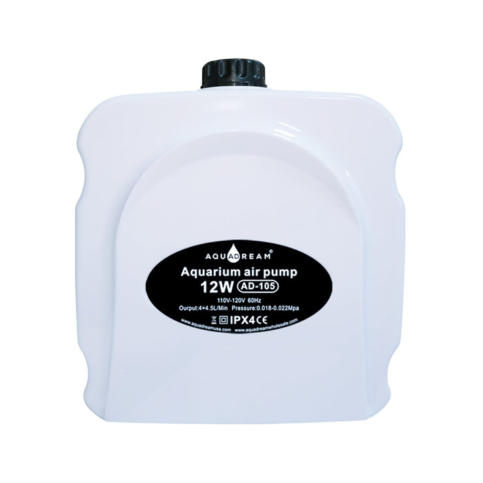 Aqua Dream Quiet Air Pump Output 4X95 GPH 4-Outlet Oxygen Aerator Pump for 90-400 Gallons Fish Tank, Oxygen Adjustment