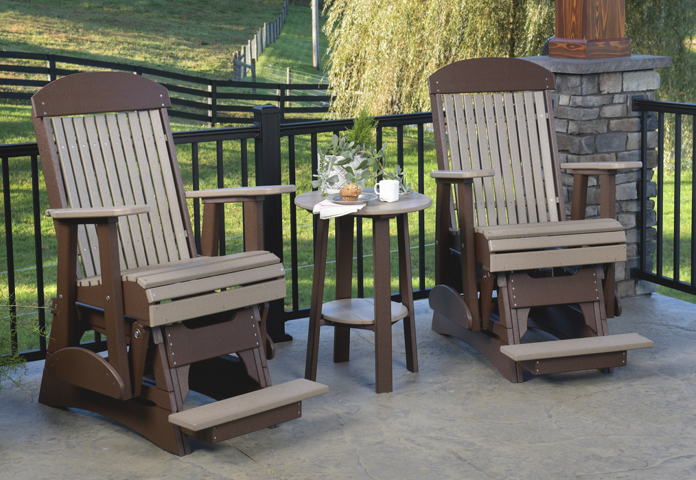 LuxCraft Recycled Plastic Counter Height 2' Classic Highback Balcony Glider