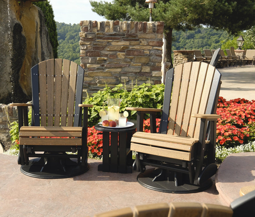 LuxCraft Recycled Plastic 2' Adirondack Swivel Glider Chair