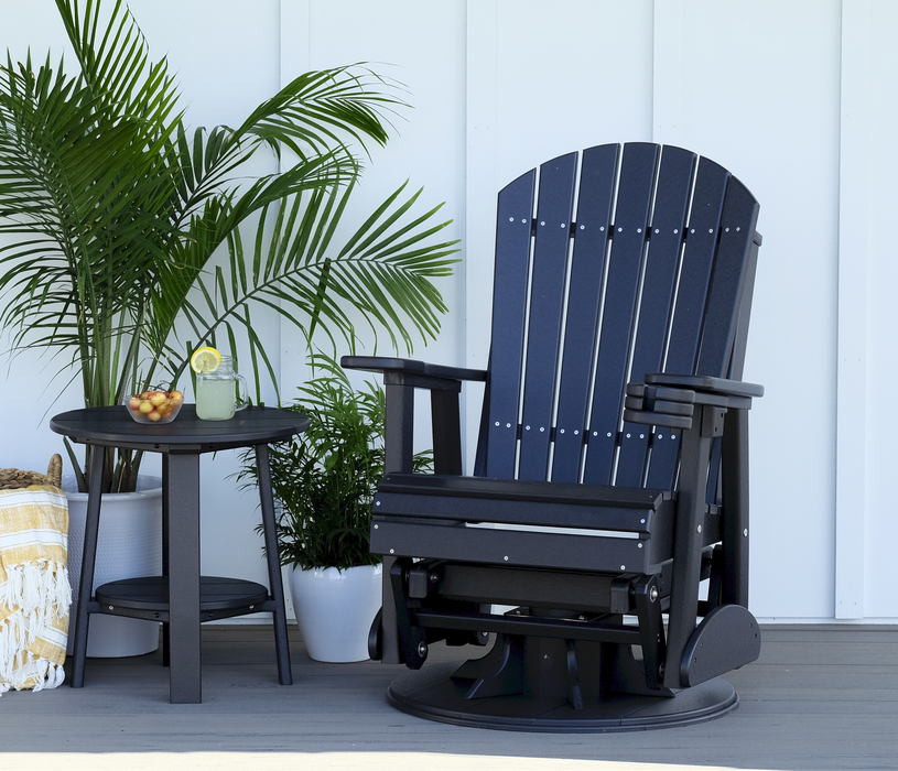 LuxCraft Recycled Plastic 2' Adirondack Swivel Glider Chair