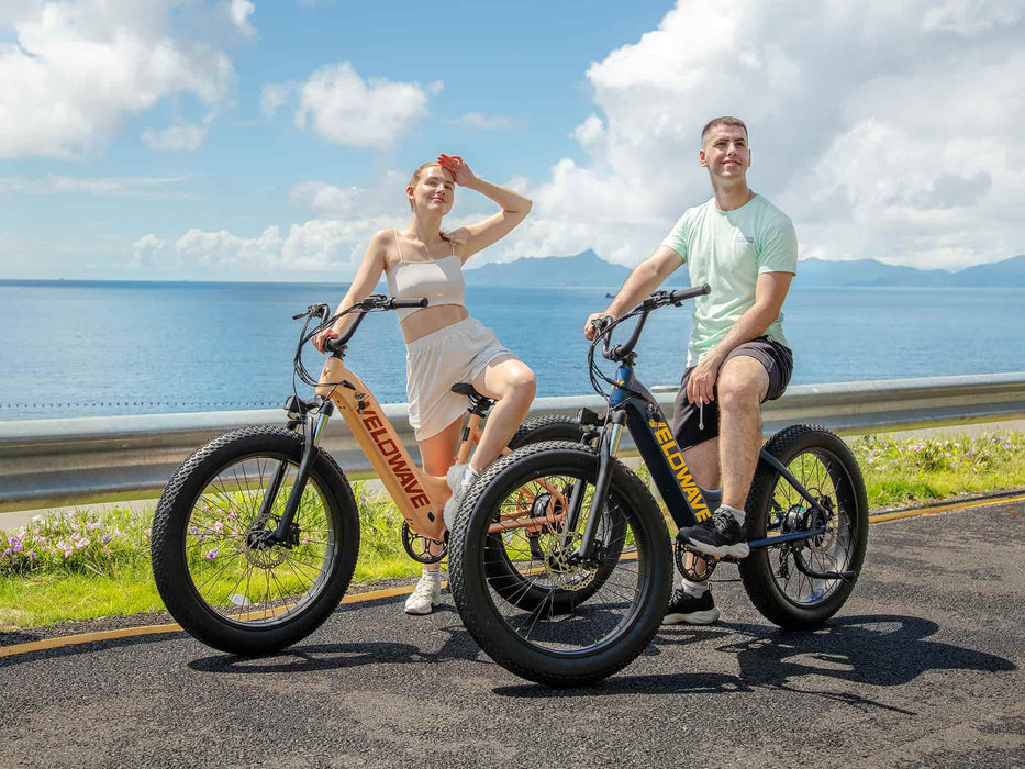 Velowave Rover Step-Thru Electric Bike 750W Motor, Fat Tires, 50-Mile Range, Hydraulic Brakes