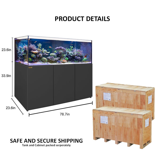 Aqua Dream 250 Gallon Tank Coral Reef Aquarium Ultra Clear Glass & Built in Sump - UPDATE