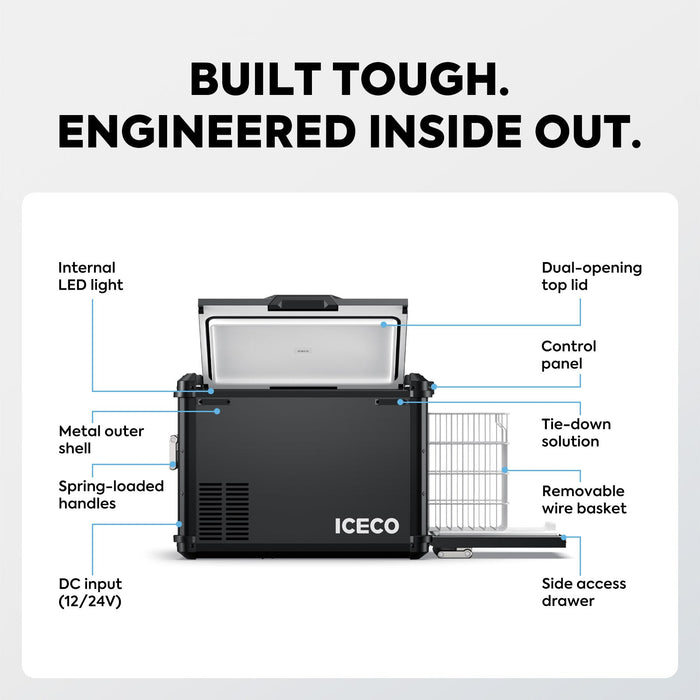 ICECO NEW! 44.4QT VL45PLUS 3 Ways Access Fridge Freezer