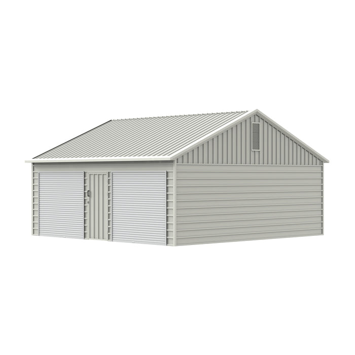 Chery Industrial 30' x 33' Double Garage Metal Shed with Side Entry Door