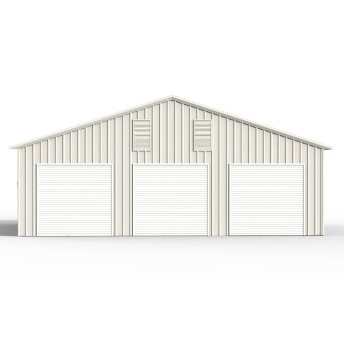 Chery Industrial 35' x 40' Three Car Garage Shed with Side Entry Door & Windows
