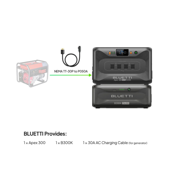Bluetti Apex 300 Versatile Solar Generator Power Station (3,840W | 2,764.8Wh)