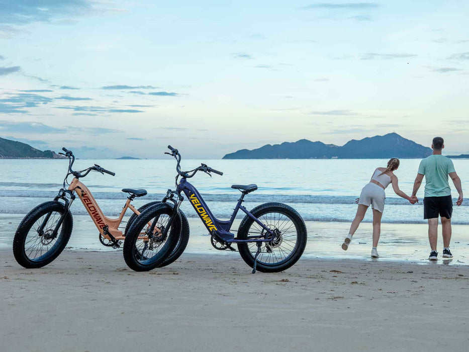 Velowave Rover Step-Thru Electric Bike 750W Motor, Fat Tires, 50-Mile Range, Hydraulic Brakes
