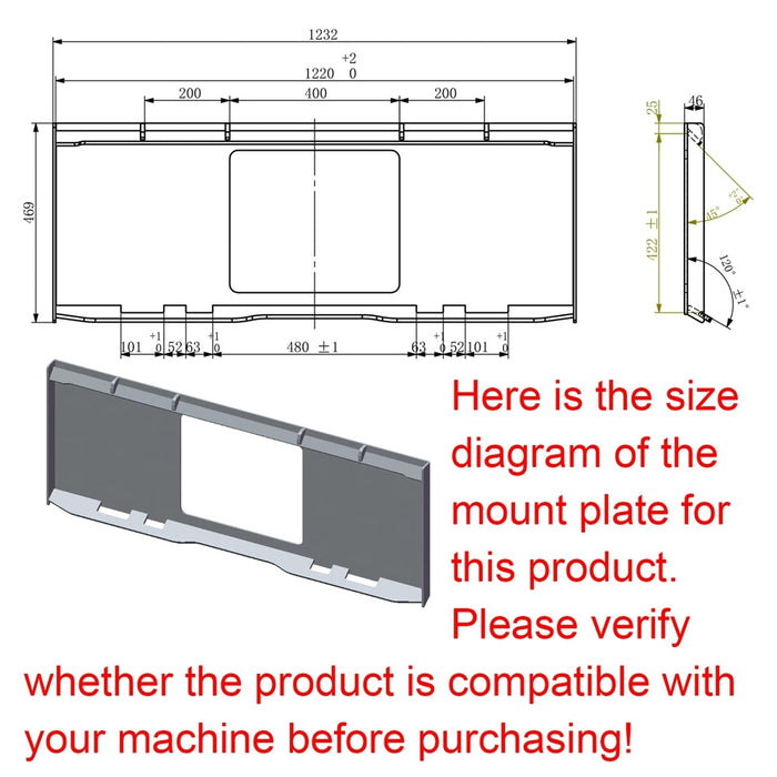 Skid Steer Heavy Duty Hydraulic Pole Setter Grapple Rock
