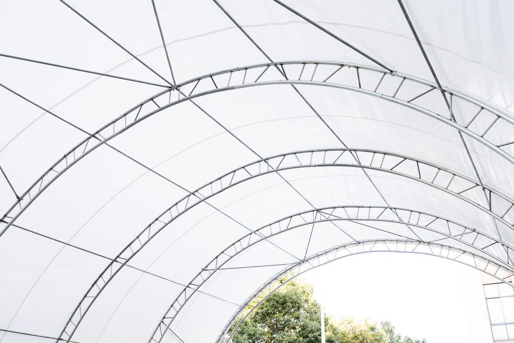 40'x40'x15' Double Truss Container Canopy Shelter