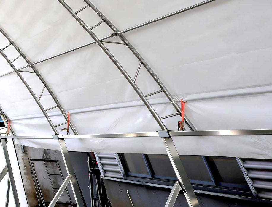 40'x40'x15' Double Truss Container Canopy Shelter