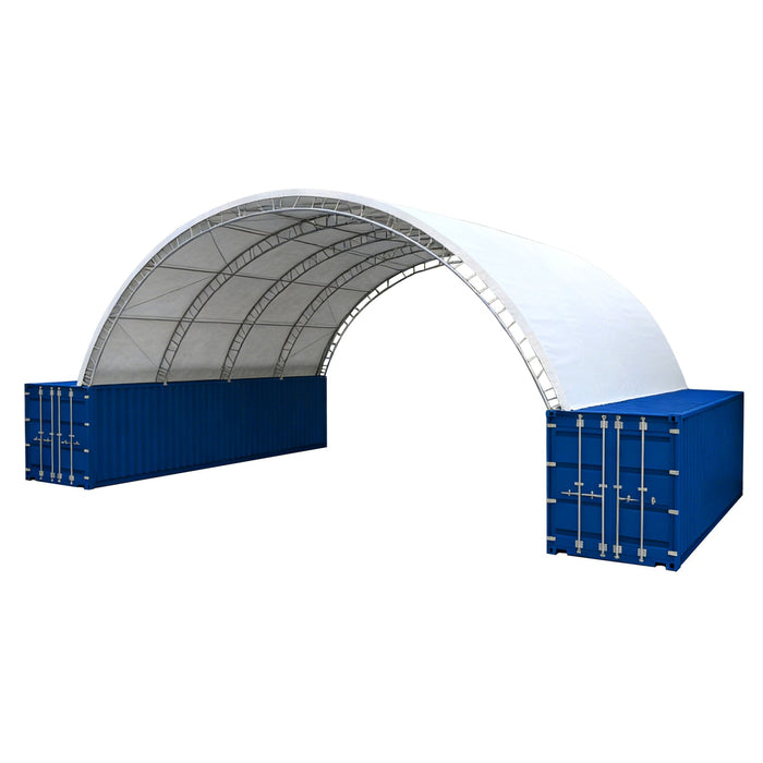 40'x40'x15' Double Truss Container Canopy Shelter