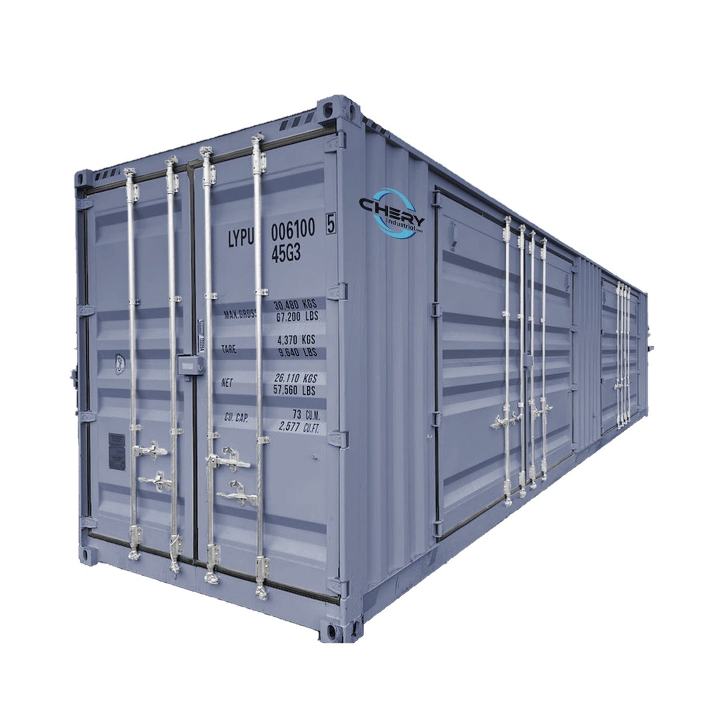 40ft High Cube Two Multi Doors Container with Logo — OffGrid Lux