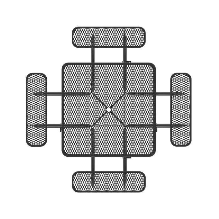 46" Square Picnic Table With Umbrella Hole