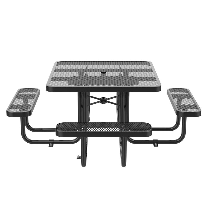46" Square Picnic Table With Umbrella Hole