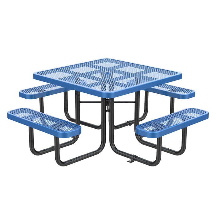 46" Square Picnic Table With Umbrella Hole