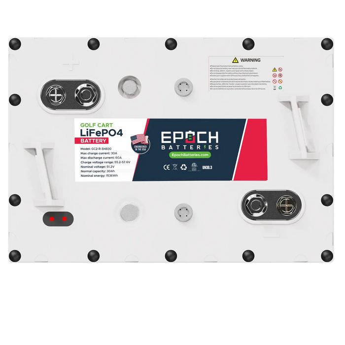 Epoch Batteries 48V 120Ah GC2 - Golf Cart LiFePO4 Lithium Battery - Complete Kit