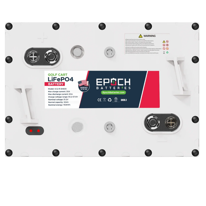 Epoch Batteries 48V 30Ah GC2 - Golf Cart LiFePO4 Lithium Battery
