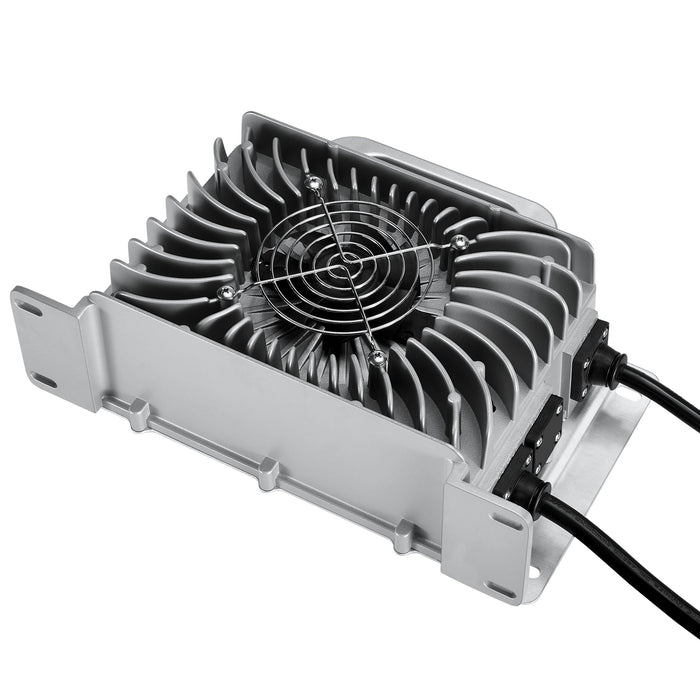 Rich Solar 48V (57.6V) Waterproof LiFePO4 Charger | 20A / 25A,  100-240V AC, 8-in-1 Protection, Fan-Cooled