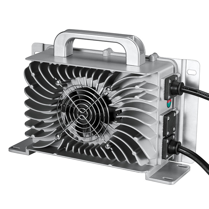 Rich Solar 48V (57.6V) Waterproof LiFePO4 Charger | 20A / 25A,  100-240V AC, 8-in-1 Protection, Fan-Cooled