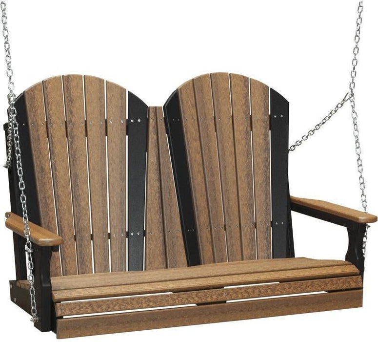 LuxCraft Adirondack 4ft. Recycled Plastic Porch Swing