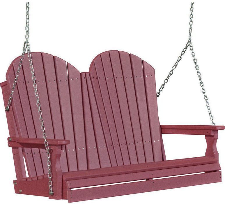 LuxCraft Adirondack 4ft. Recycled Plastic Porch Swing
