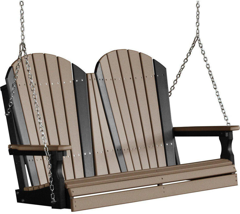 LuxCraft Adirondack 4ft. Recycled Plastic Porch Swing