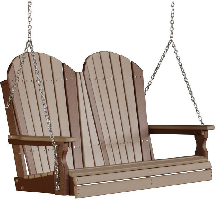 LuxCraft Adirondack 4ft. Recycled Plastic Porch Swing