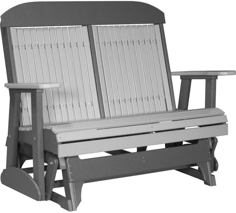 LuxCraft Classic Highback 4ft. Recycled Plastic Patio Glider