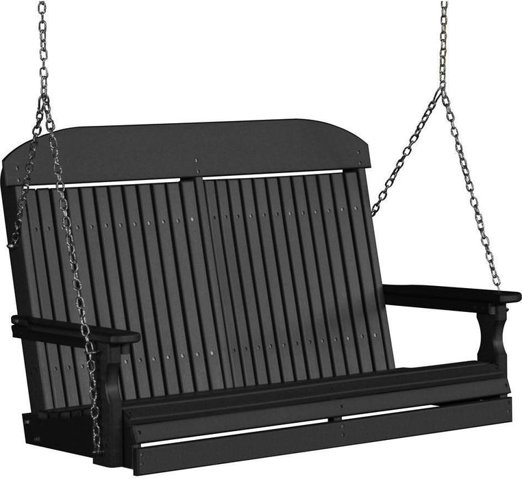 LuxCraft Classic Highback 4ft. Recycled Plastic Porch Swing