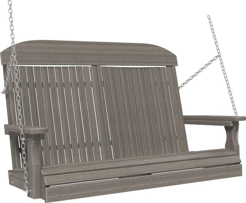 LuxCraft Classic Highback 4ft. Recycled Plastic Porch Swing