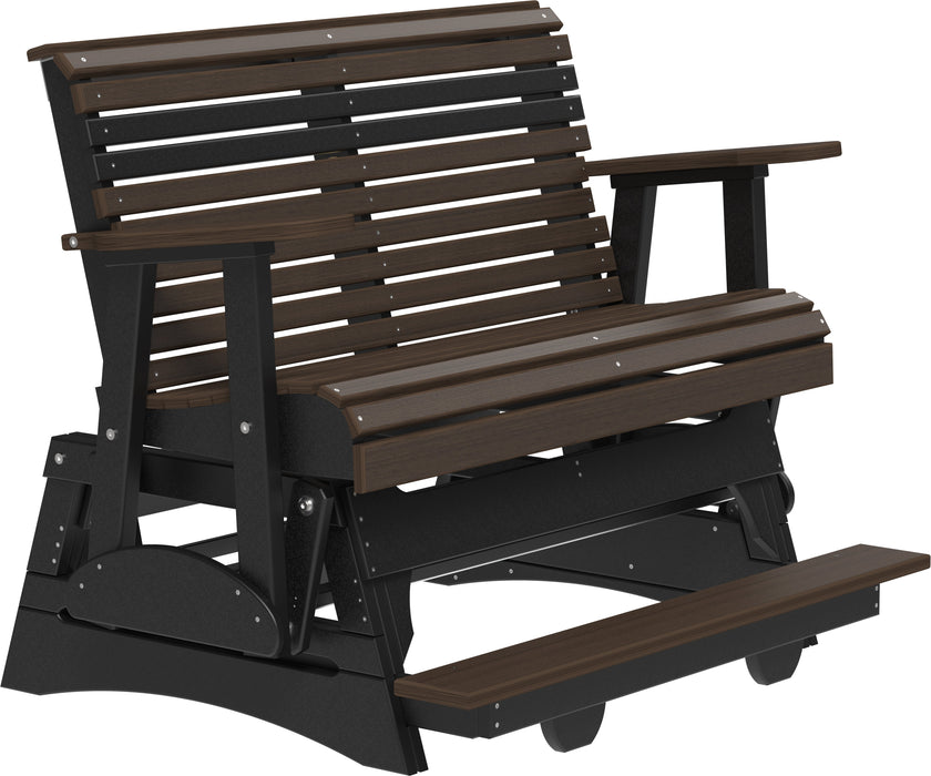 LuxCraft Recycled Plastic Counter Height 4' Plain Balcony Glider