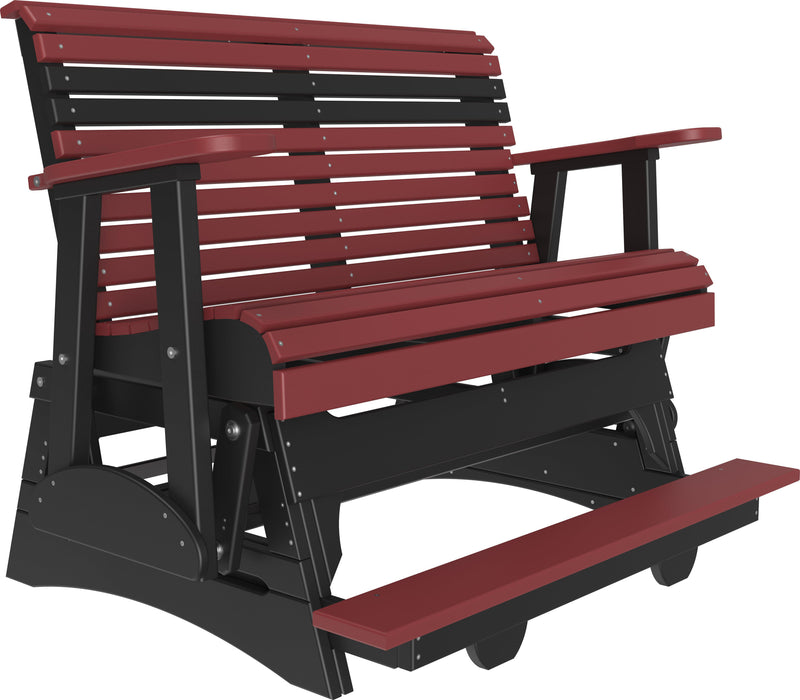 LuxCraft Recycled Plastic Counter Height 4' Plain Balcony Glider