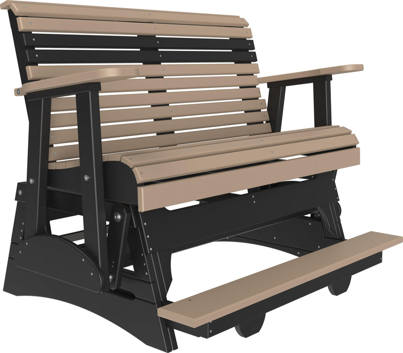 LuxCraft Recycled Plastic Counter Height 4' Plain Balcony Glider