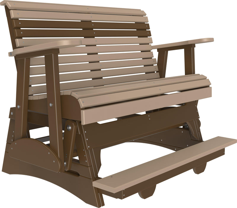 LuxCraft Recycled Plastic Counter Height 4' Plain Balcony Glider