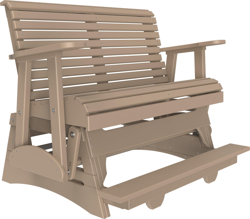 LuxCraft Recycled Plastic Counter Height 4' Plain Balcony Glider