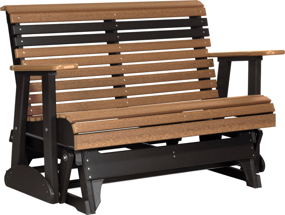 LuxCraft Rollback Recycled Plastic 4ft. Plain Patio Glider