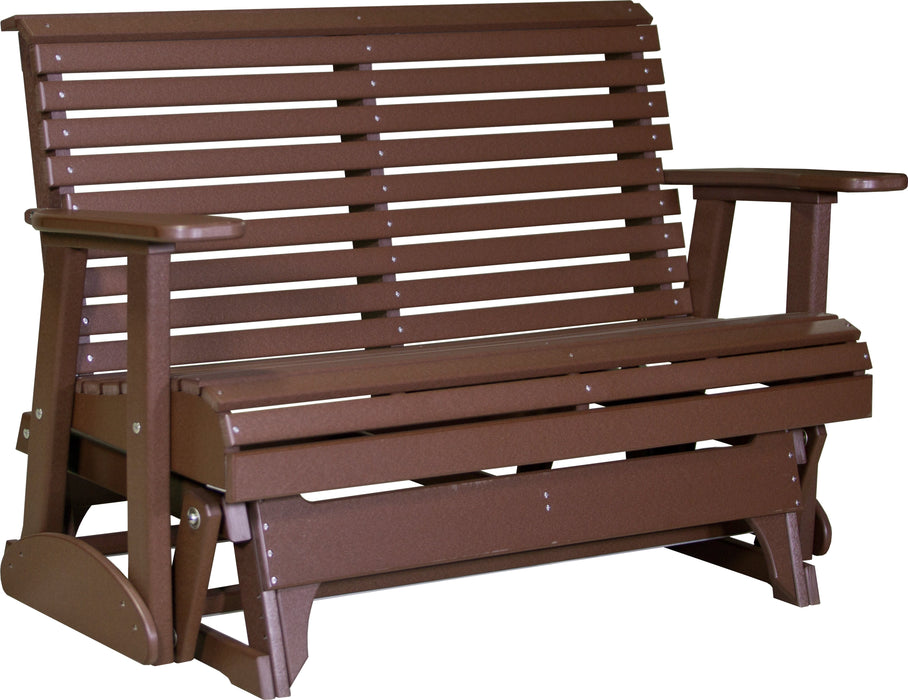 LuxCraft Rollback Recycled Plastic 4ft. Plain Patio Glider