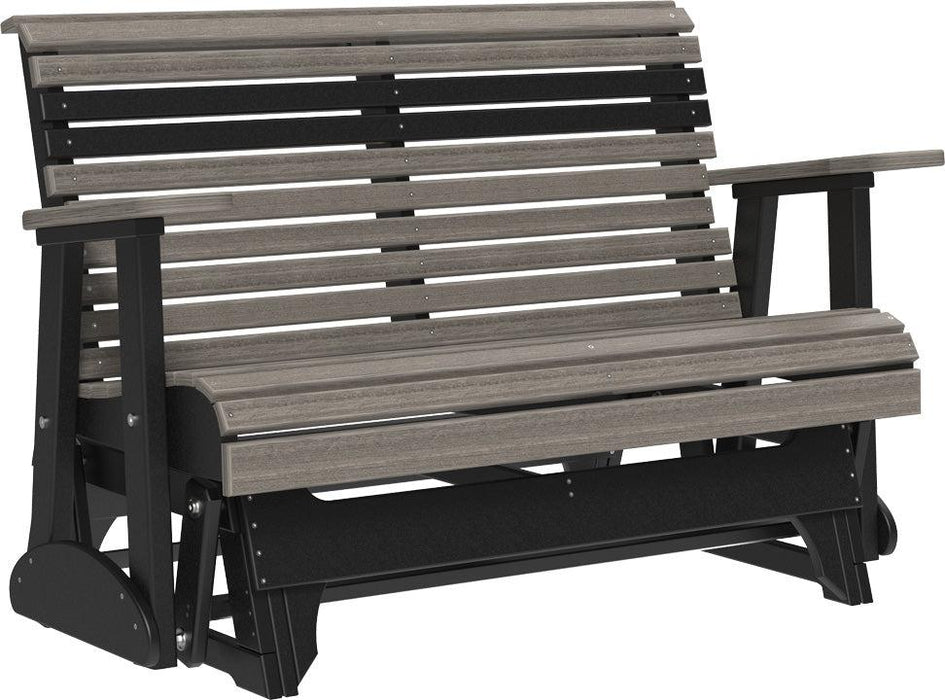 LuxCraft Rollback Recycled Plastic 4ft. Plain Patio Glider