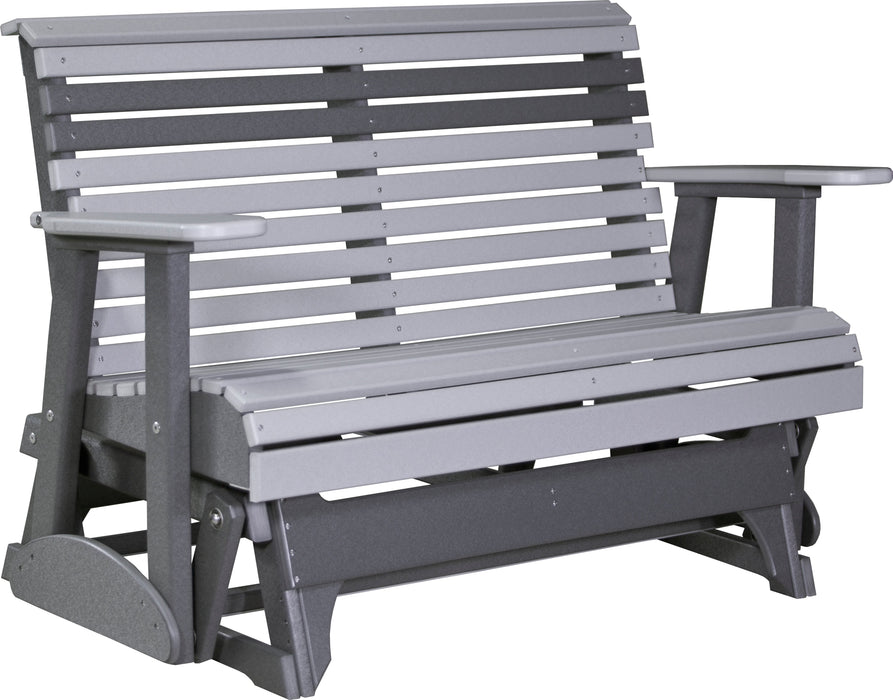 LuxCraft Rollback Recycled Plastic 4ft. Plain Patio Glider