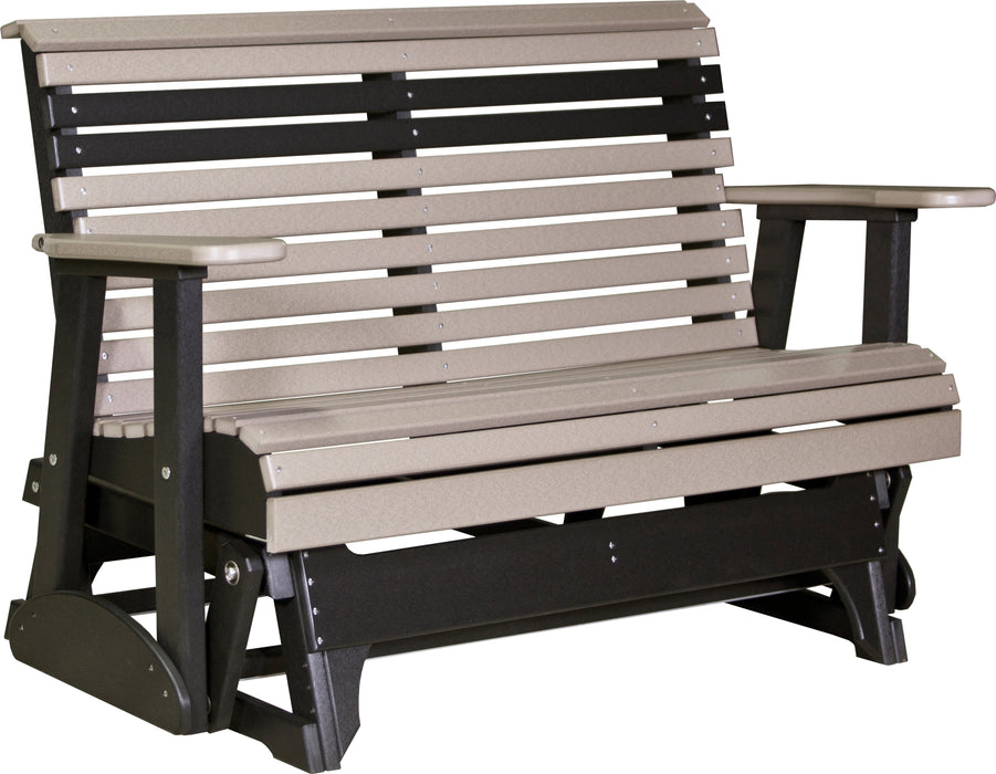 LuxCraft Rollback Recycled Plastic 4ft. Plain Patio Glider