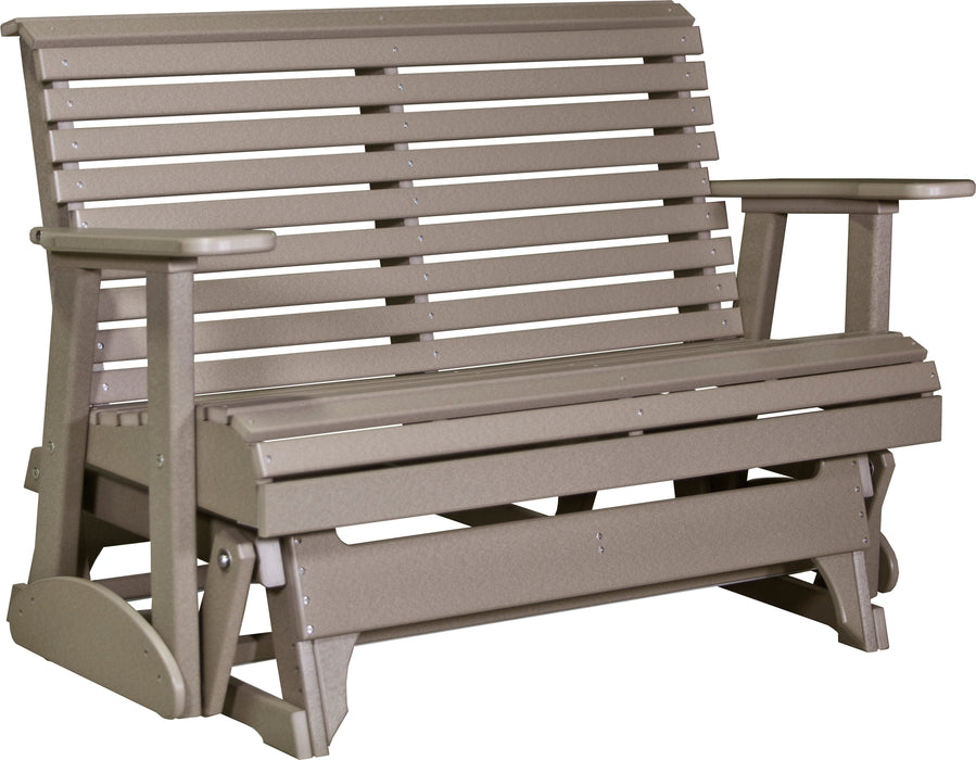 LuxCraft Rollback Recycled Plastic 4ft. Plain Patio Glider