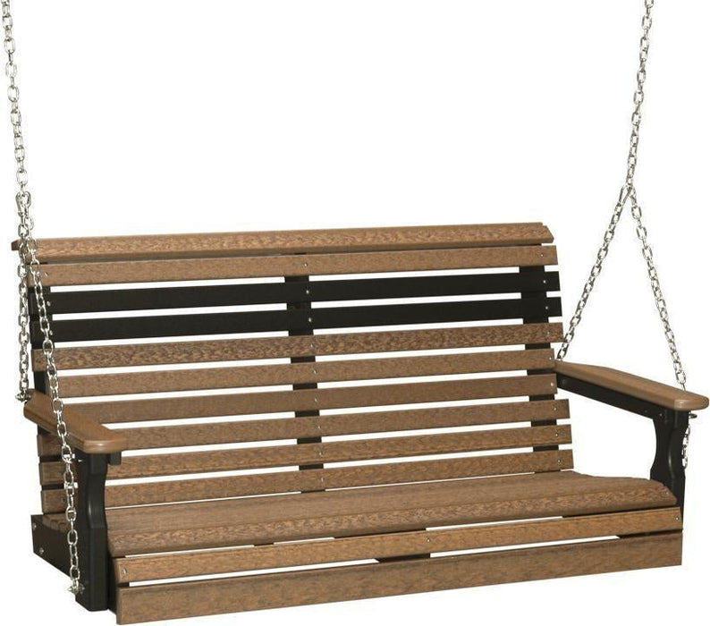 LuxCraft Rollback 4ft. Recycled Plastic Porch Swing