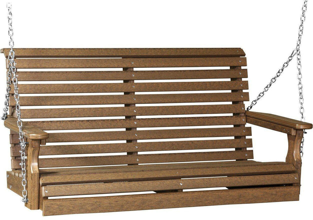 LuxCraft Rollback 4ft. Recycled Plastic Porch Swing