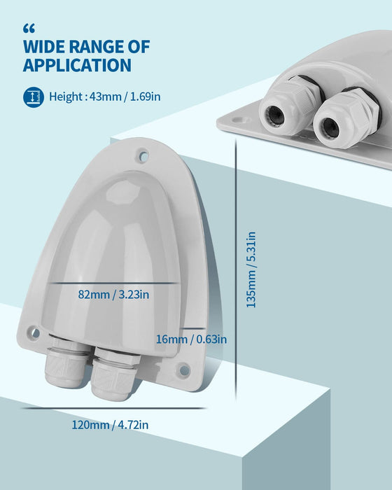 Solar Double Cable Entry Gland Box（2 PACKS）