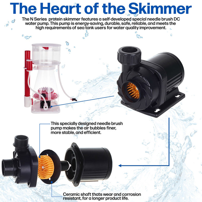 Aqua Dream Protein Skimmer 200-500 Gal Ocean Coral Reef Fish Saltwater Aquarium Pump AD-C7PLUS