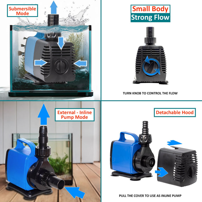 Aqua Dream 1200 GPH Amphibious Water Aquarium Pump