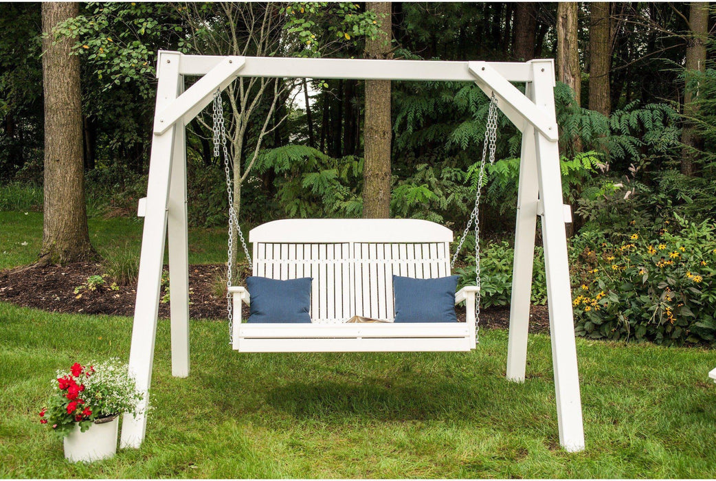 LuxCraft Classic Highback 4ft. Recycled Plastic Porch Swing