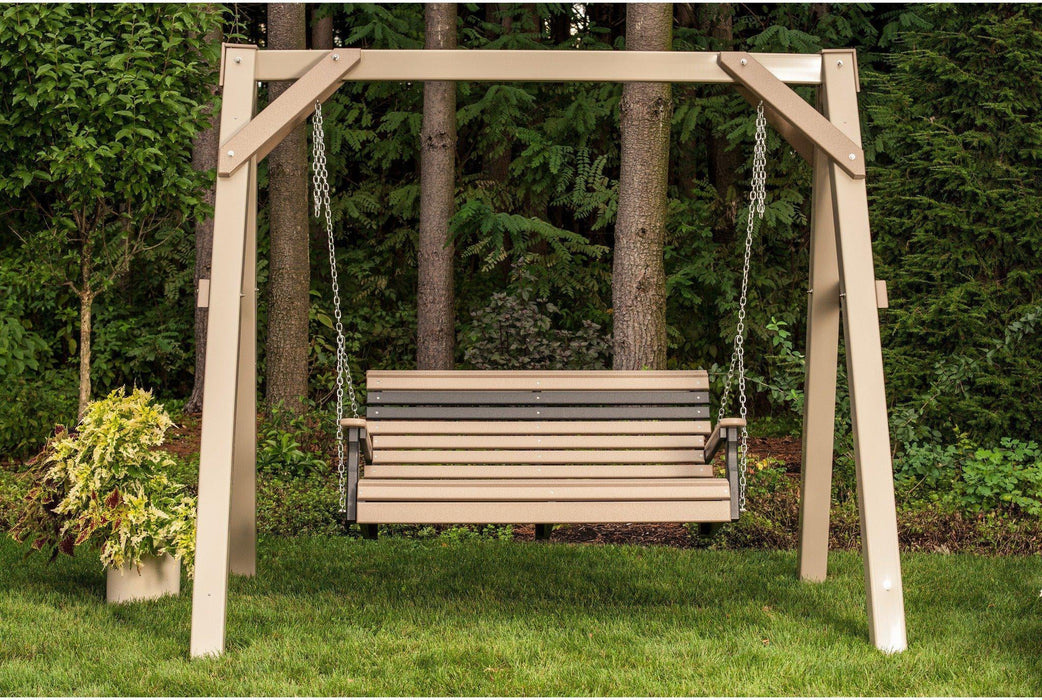 LuxCraft Rollback 4ft. Recycled Plastic Porch Swing