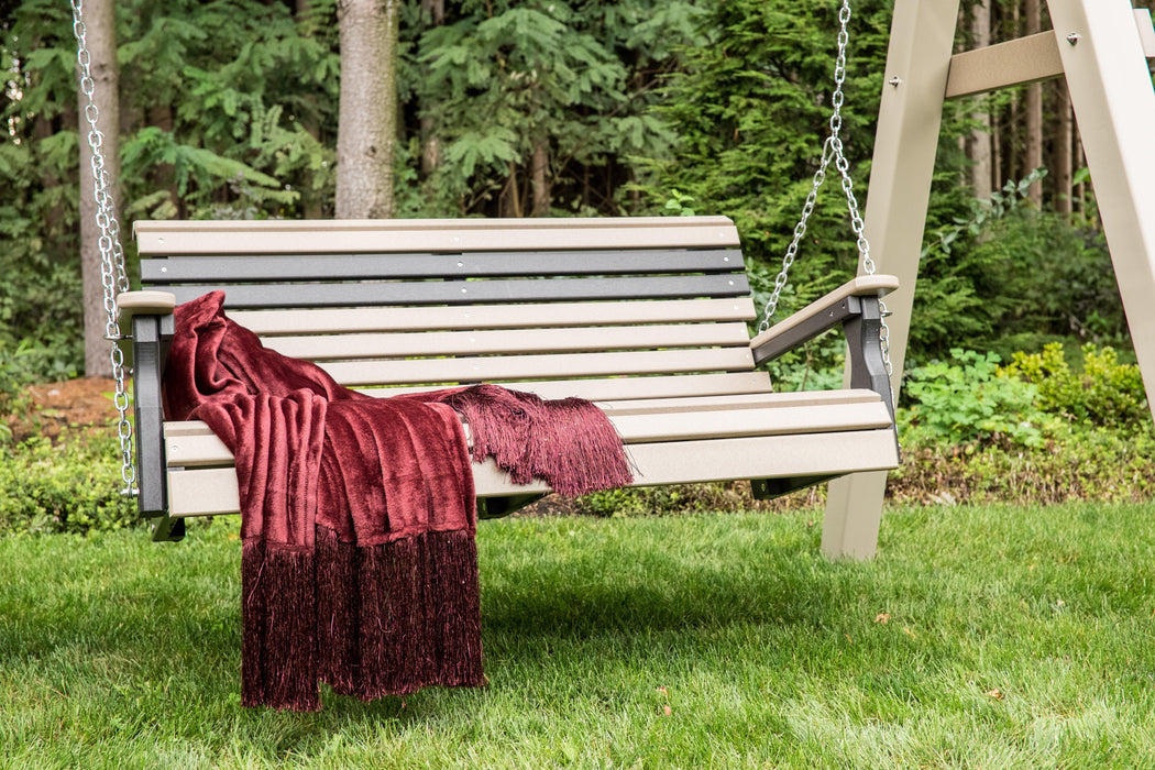 LuxCraft Rollback 4ft. Recycled Plastic Porch Swing