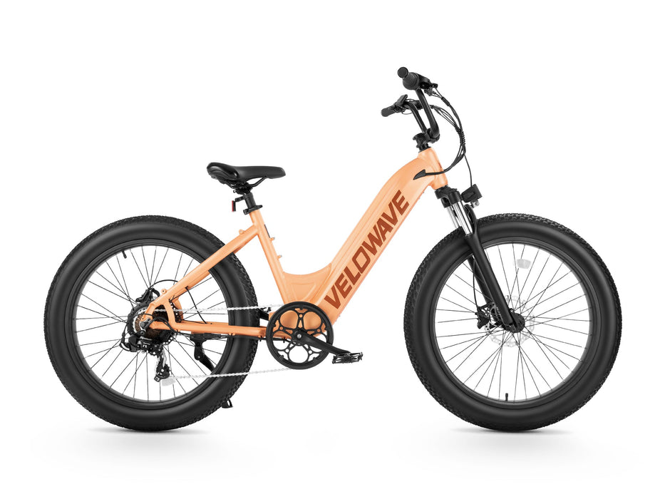 Velowave Rover Step-Thru Electric Bike 750W Motor, Fat Tires, 50-Mile Range, Hydraulic Brakes